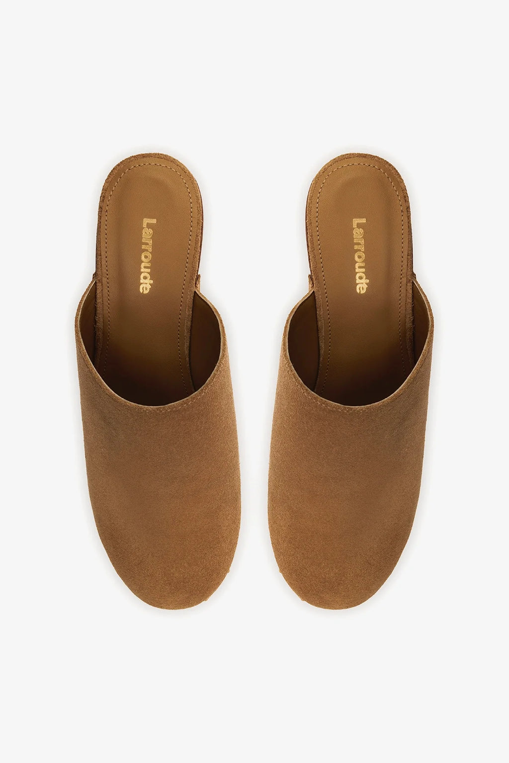 Miso Wooden Platform Clog In Peanut Suede