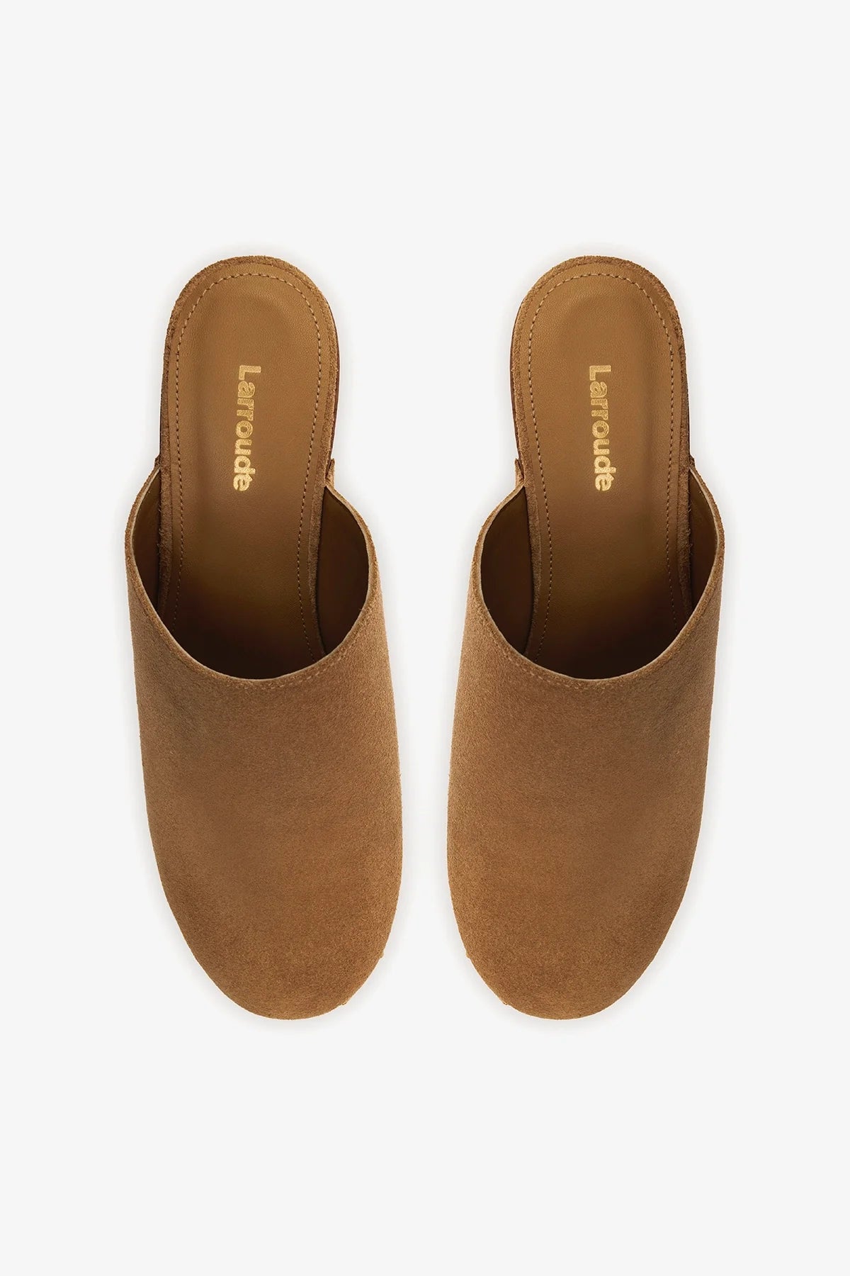 Miso Wooden Platform Clog In Peanut Suede